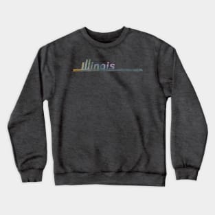 Illinois Tie Dye License Design Crewneck Sweatshirt